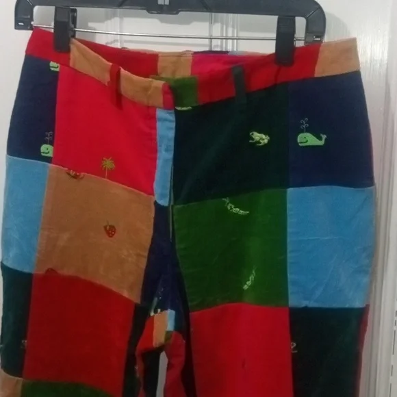 Lilly Pulitzer Multicolor Patchwork  Corduroy Pants - Picture 4 of 11
